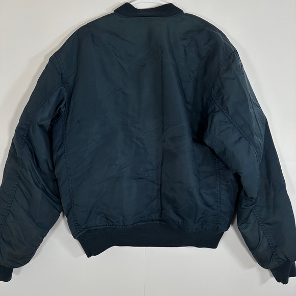 Vintage Harry Fox Intermediate Flyer USAF Satin Reversible Jacket MA-1 Mens Sz L - Picture 10 of 13